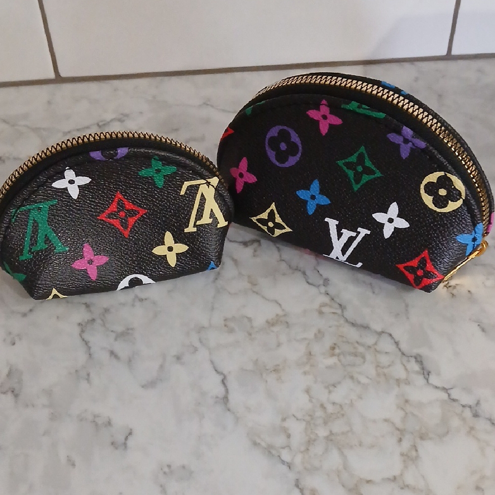 Black Multicolor Monogram Pouch Set